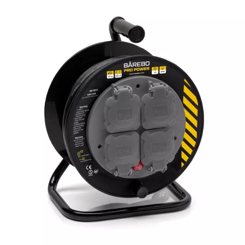 Kabeltromle 10m H07RN-F (RDOE) 3G1,5mm² IP44 2stk Bårebo Pro Power