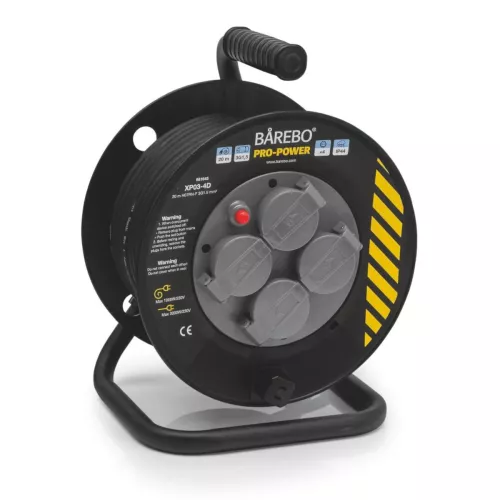 Kabeltromle 20m H07RN-F (RDOE) 3G1,5mm² IP44 2stk Bårebo Pro Power