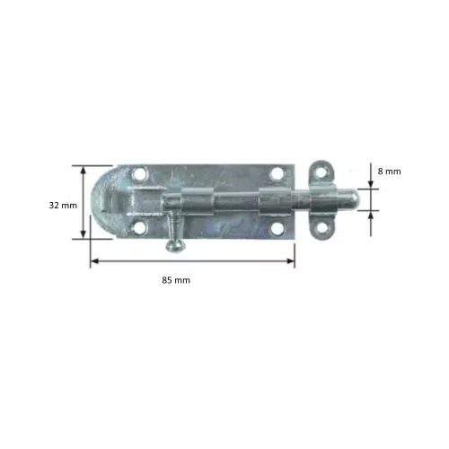Sliding Bolt 77Z 85mm 10pcs Bårebo 820724