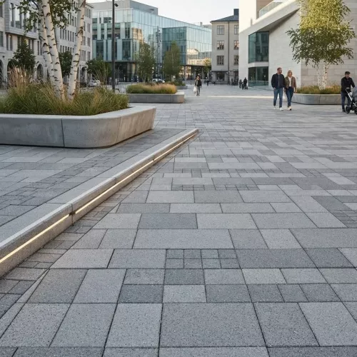 Markplatta City Fasad Grå 600x300x100mm Benders