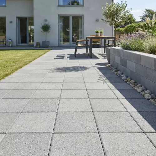 Markplatta Villa Slät Fasad 500x500x60mm Grå Benders