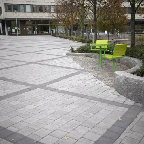 Siena Slät Fasad Grå 350x350x40mm Benders
