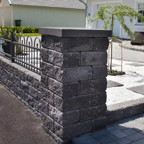 Stolptopp Slät Välvd för mur Benders
