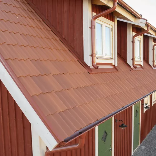 Takpanna Höganäs Strängpressad 2-kupig Naturröd Benders