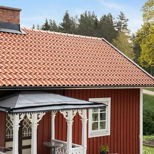 Takpanna Tvilling Rak Framkant Naturröd Benders