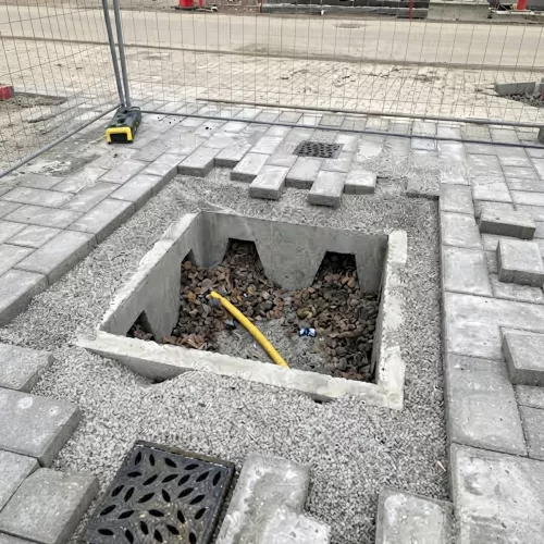 Trädgropsfundament Grå 1500x1500mm Benders