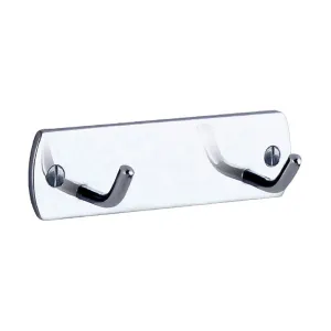Handdukskrok Dubbel Polerad Krom 6st Beslagsboden B456K