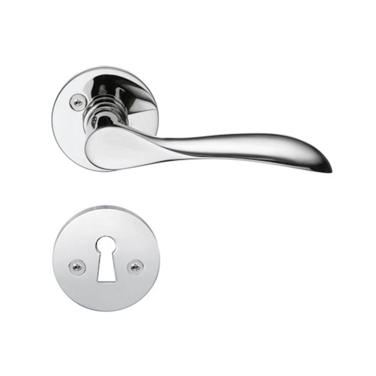 Indvendigt Dørhåndtag Design 110mm Poleret Krom Beslagboden B857KN