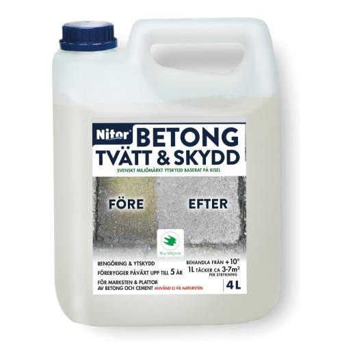 Betong, Marksten Behandling och Tvätt Nitor Ute 4L