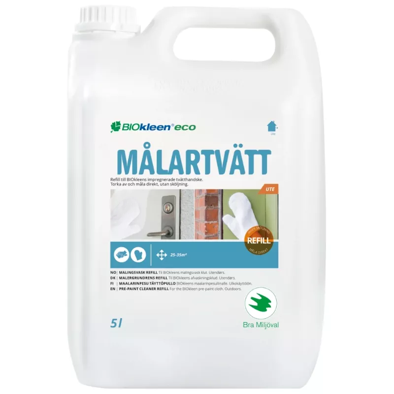 Målartvätt ECO Utomhus 5L 3st BIOkleen