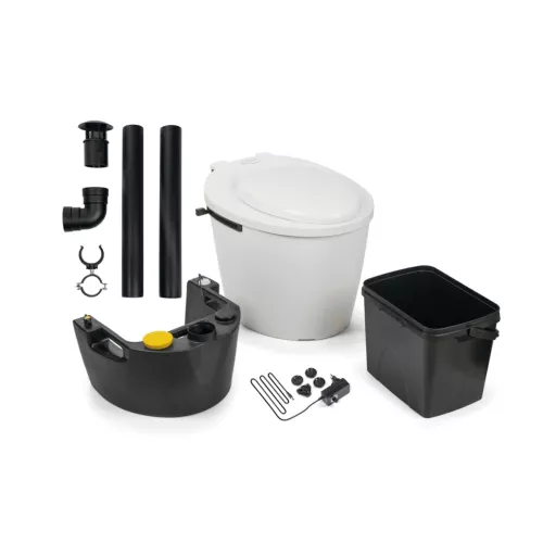 Tørt Toilet Complett 1070x560x960mm 20 Liter Hvid Biolan
