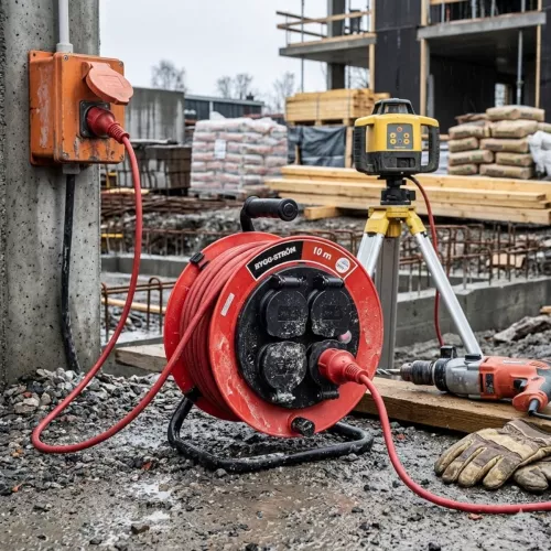 Professionel Kabelrulle 10m H07RN-F (RDOE) 3G1,5mm² IP44 Bygg-Ström 2403926