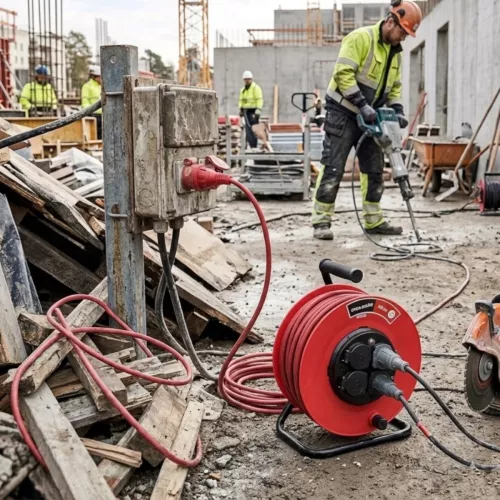 Professionel Kabeltromle Anti-Twist 40m H07RN-F (RDOE) 3G1,5mm² IP44 Bygg-Ström 2403928