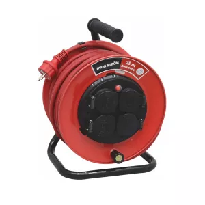 Professionel Kabeltromle Metal Anti Twist 25m H07RN-F (RDOE) 3G1,5mm² IP44 Bygg-Ström 2403929