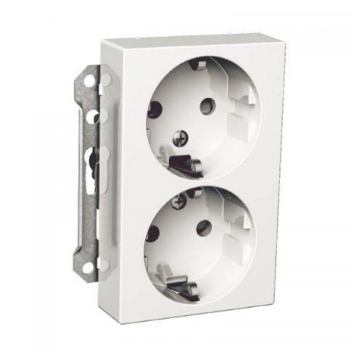 Exxact Vägguttag insats 2-vägs jordat