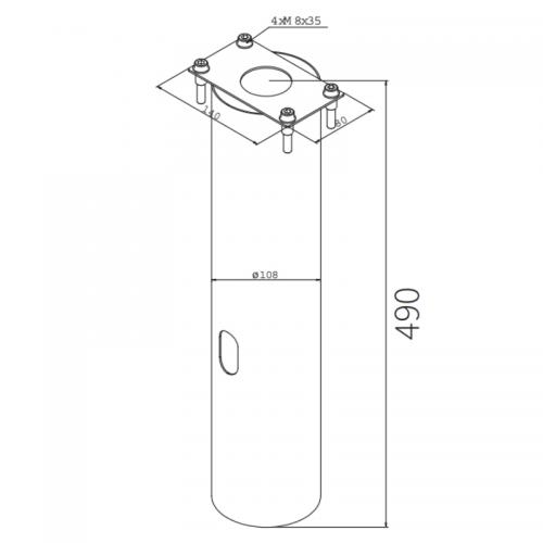 Adapter För Fundament Namsos, Rostfritt Stål, Norlys 114