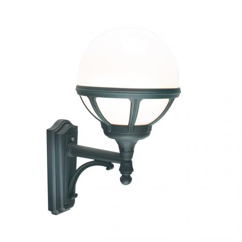 Vægarmatur Bologna Up, Sort/Opal, 46W, IP54, E27 Norlys 361BI