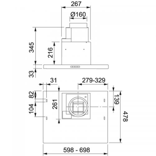 Alliancefläkt 604-16 60 Franke Vit Led