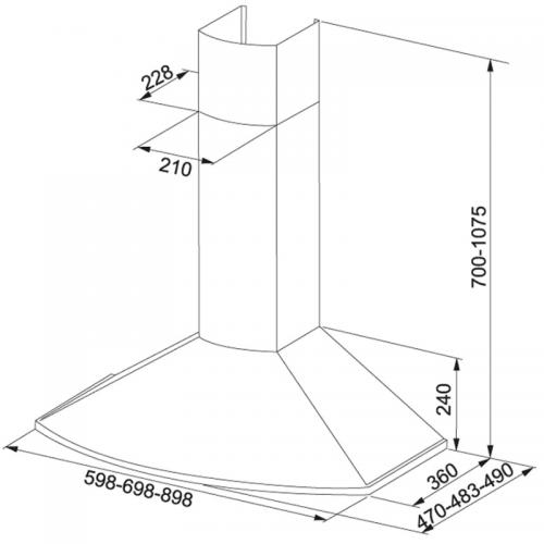 Alliancefläkt 724-10 70 Franke Rostfri Led