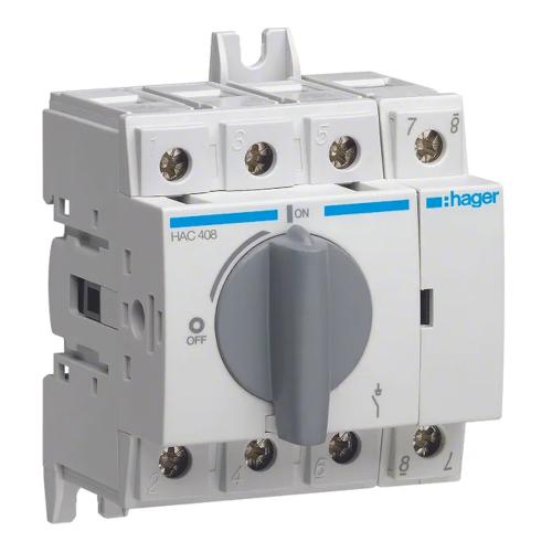 Belastningsafbryder 4Polet 80A 380-415V IP20 Hager