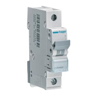 Miniatureafbryder 1Polet C-Kurve 6A 6kA 230-400V IP20 Hager