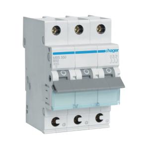 Miniatyrbrytare 3Poler B-Kurva 50A 6kA 230-400V IP20 Hager