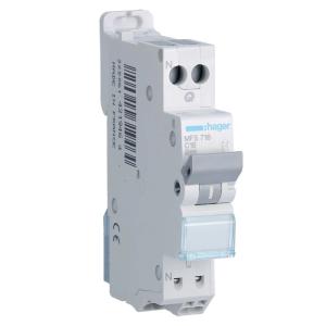Miniature Afbryder 1Polet+N C-Kurve 16A 3kA Hager