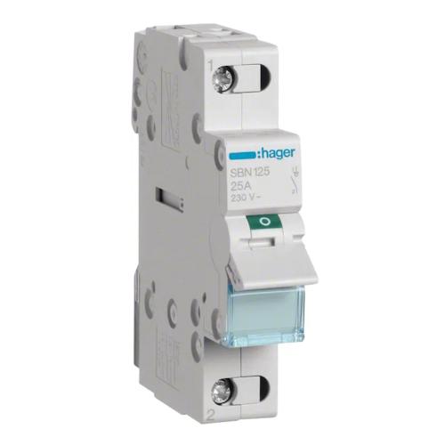 Modulært Skifte1 Polet 25A 230V IP20 Hager