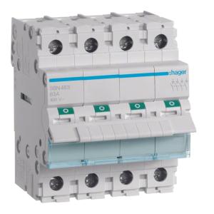 Modulär Strömbrytare 4Poler 63A 400V IP20 Hager