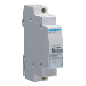 Impulstrykknap 1 Normalt Åben 16A 230V IP20 Hager