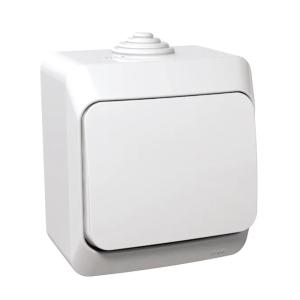 Cedar Plus Tryckknapp 1Pol 16A 250V IP44 Vit Schneider Electric