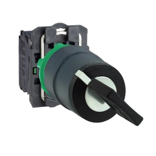 Vælgerkontakt Harmony XB5 22mm 2-Positioner 230V Sort Schneider Electric