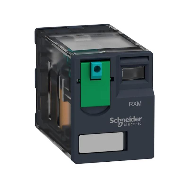 Harmony Miniature Plug-In Relæ Med Låsbar Testknap IP40 6A 4CO 24VDC 10stk Schneider Electric