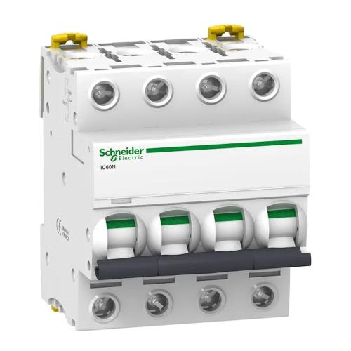 Miniatureafbryder Acti9 iC60N 4Polet C-Kurve 6A 400V IP20 Schneider Electric