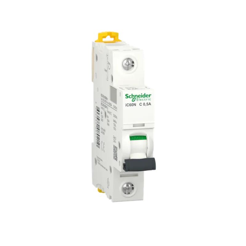 Miniatureafbryder Acti9 iC60N 1Pol C-Kurve 0,5A 230V IP20 Schneider Electric