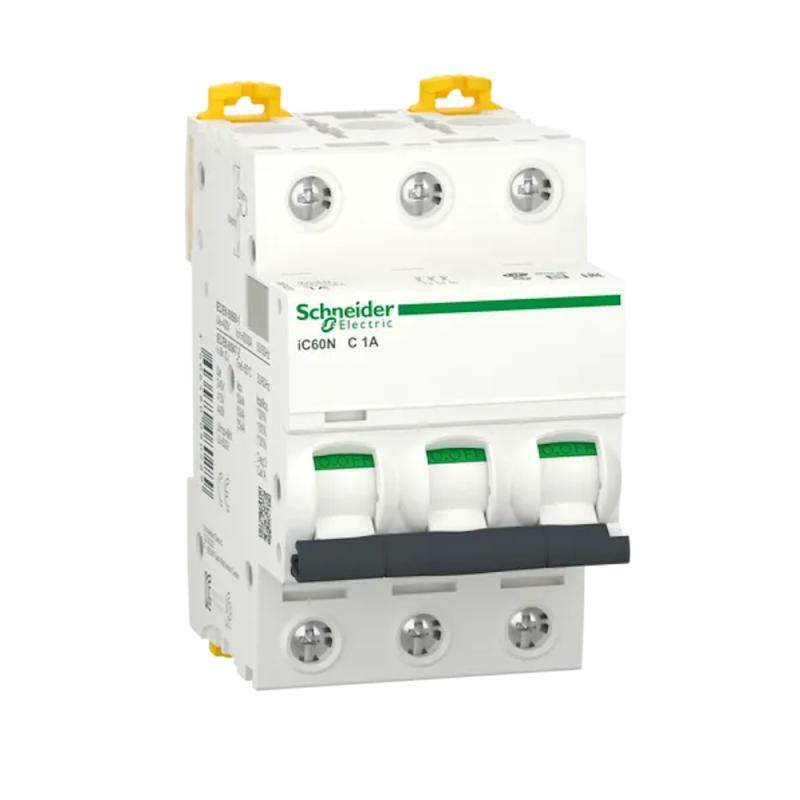 Miniatureafbryder Acti9 iC60N 3Poler C-Kurve 1A 400V IP20 Schneider Electric
