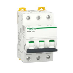 Miniature Circuit Breaker Acti9 iC60N 3Poles C-Curve 1A 400V IP20 Schneider Electric