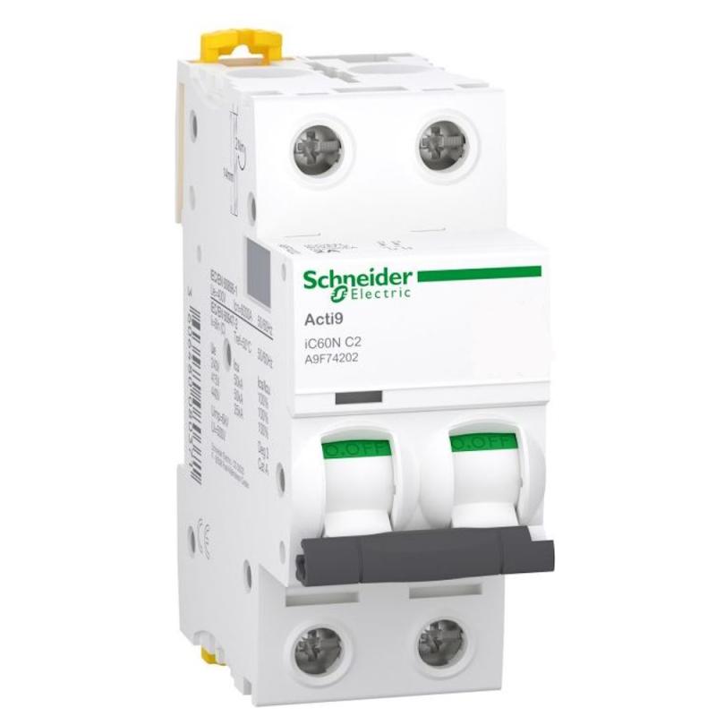Miniature Circuit Breaker Acti9 iC60N 2Polet C-Kurve 2A 400V IP20 Schneider Electric