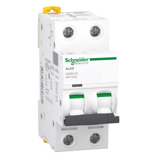 Miniature Circuit Breaker Acti9 iC60N 2Polet C-Kurve 2A 400V IP20 Schneider Electric