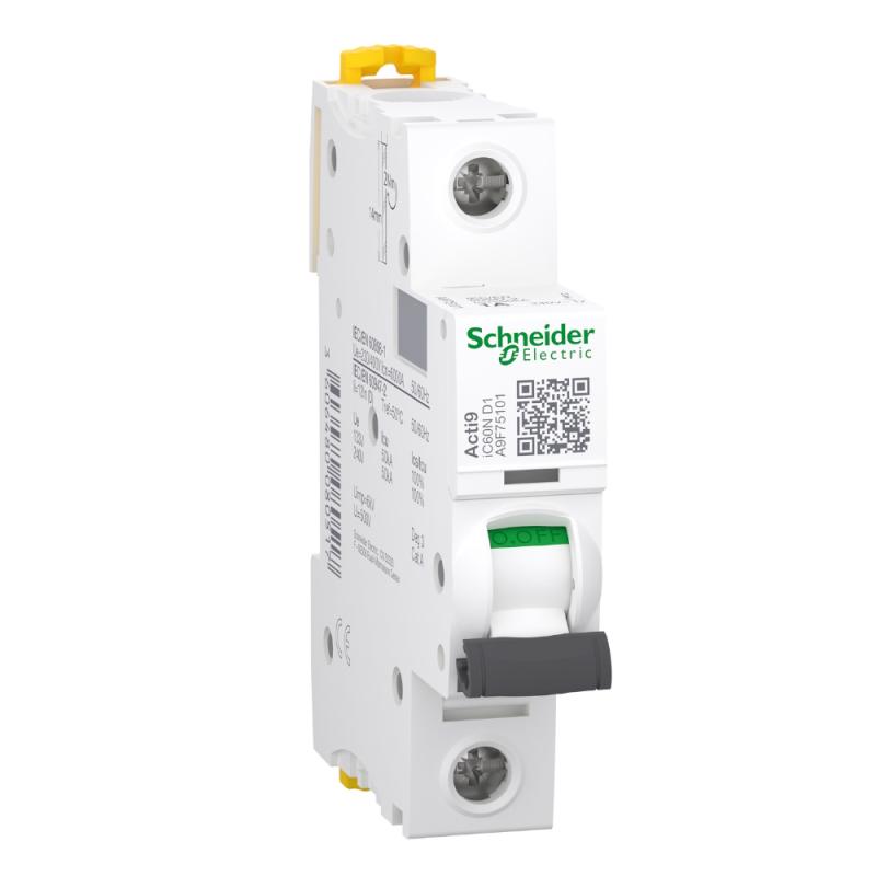 Miniature Afbryder​ Acti9 iC60N 1Pol D-Kurve 1A 230V IP20 Schneider Electric