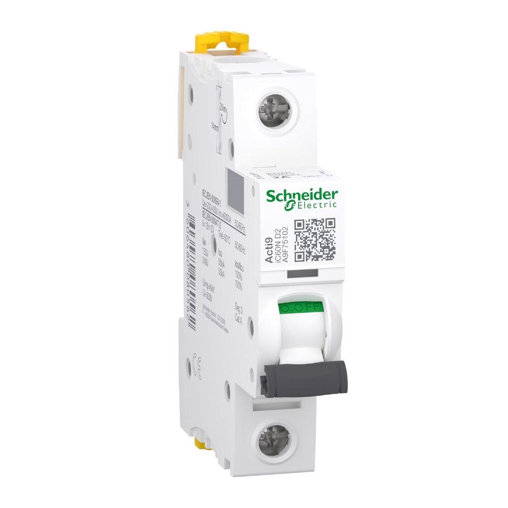 Miniature Circuit Breaker Acti9 IC60N 1Pole D Curve 2A 230V IP20 Miniature Circuit Breaker Acti9 IC60N 1Pole D Curve 2A 230V IP20