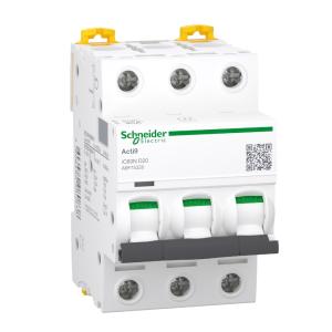 Miniature Circuit-Breaker Acti9 iC60N 3Poles D-Curve 20A 400V IP20 Schneider Electric