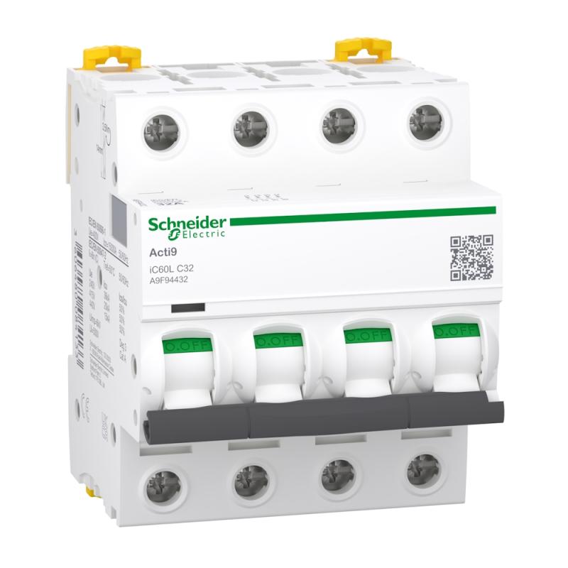 Miniature Circuit Breaker Acti9 iC60L 4Polet C-Curve 32A 400V IP20 Schneider Electric