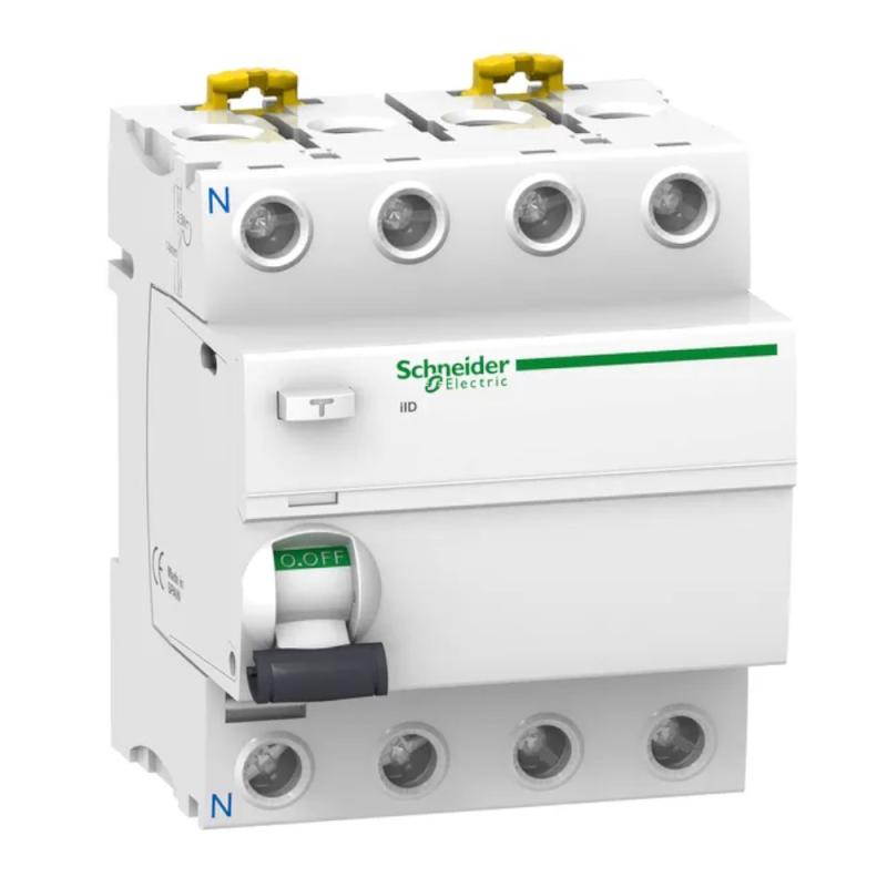 Reststrømsafbryder Acti9 iID 4Polet AC-Type 63A 415V IP20 Schneider Electric