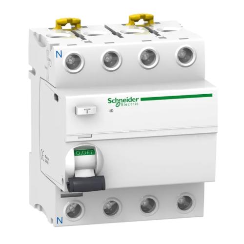 Reststrømsafbryder Acti9 iID 4Polet A-Type 63A 400V IP20 Schneider Electric