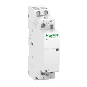 Contactor Acti9 iCT 2Poles 16A 2000W 230-240V IP20 White Schneider Electric