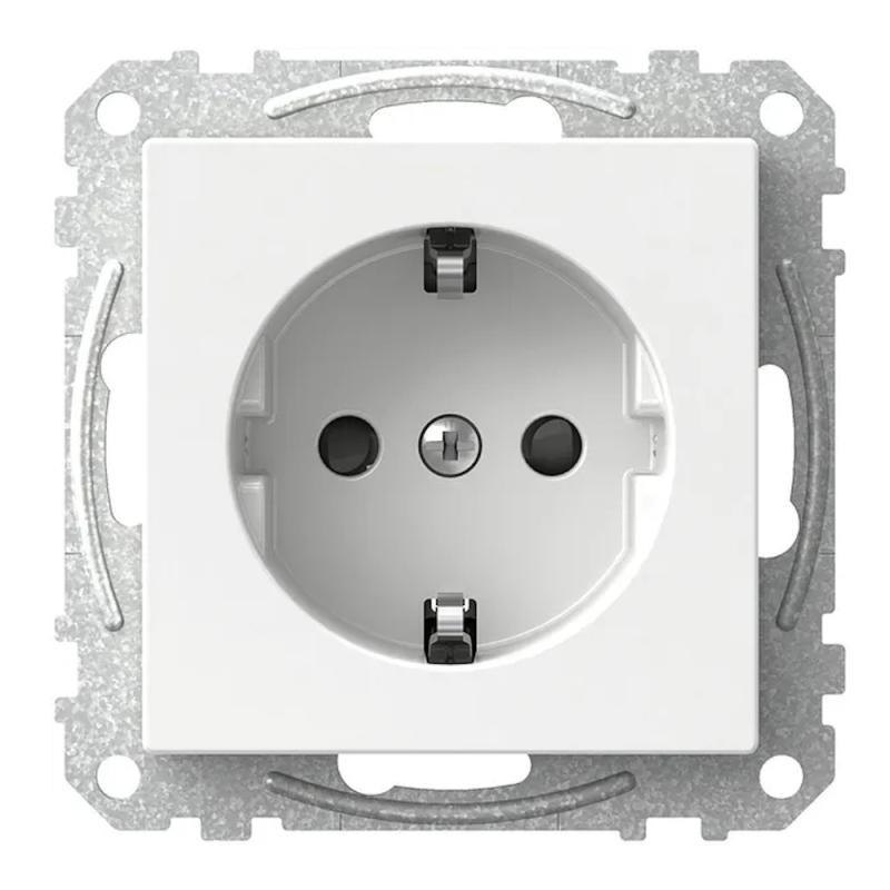 Stikkontakt Exxact 16A 250V IP20 Hvid Schneider Electric