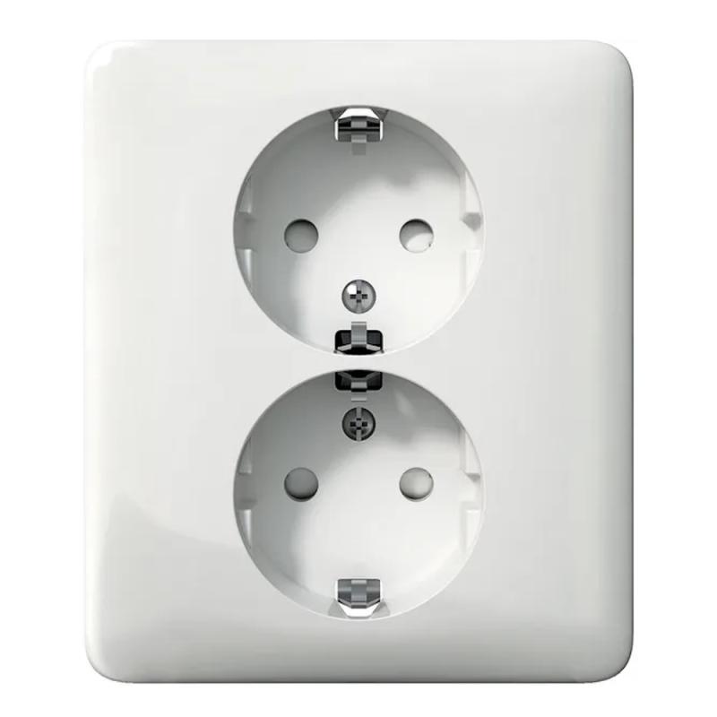 Dobbelt Stikkontakt Exxact 2Polet+J 16A IP20 Hvid Schneider Electric