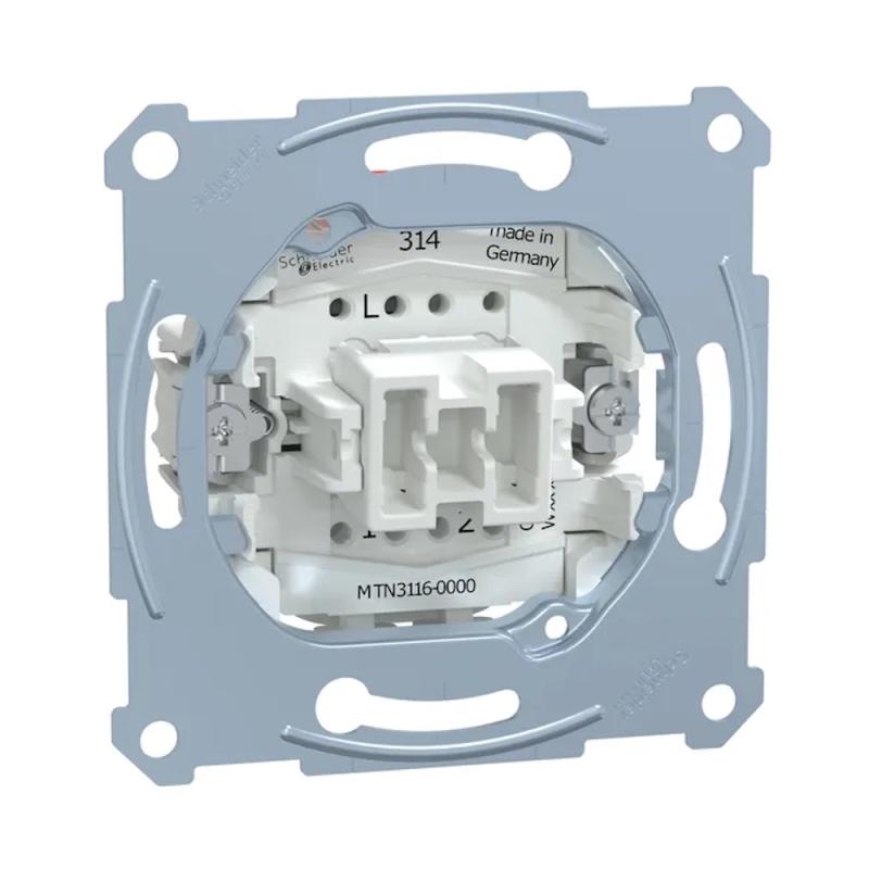 To-Vejs Kontaktindsats 1Pol Planmonteret 10A/AC 250V IP20 Schneider Electric