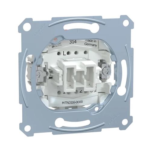 To-Vejs Kontaktindsats 1Pol Planmonteret 10A/AC 250V IP20 Schneider Electric